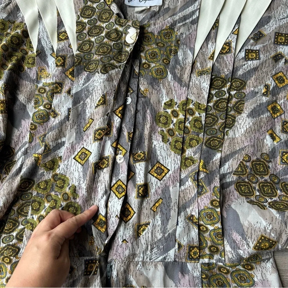 Vintage  Willy’s Influence 80s Western Style Dolman Sleeve Midi Dress - Picture 8 of 16